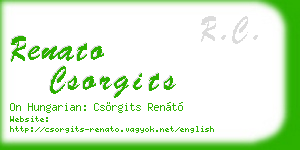 renato csorgits business card